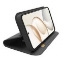 BOOK COVER HONOR 400 SMART NERA Custodia a libro con supporto stand e superficie soft touch per Honor 400 Smart