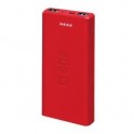 Powerbank 10.000 mAh 2 USB 2.1 A, colore rosso