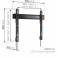 SUPPORTO TV WALL 3305 NERO 40"-100" SPESSORE 2,3CM