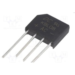 Ponte raddrizzatore: monofase  Urmax: 4A Ponte raddrizzatore: monofase  Urmax: 800V  If: 4A  Ifsm: 125A  KBL