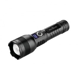 Torcia led ricaricabile in alluminio 10W Torcia led ricaricabile in alluminio 10w 5000mah 1300lm nera con display RX5030