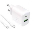 CARICA BATT. DA MURO 30W + CAVO USB-C-C PURO PRO LITEKIT CAVO USB-C / USB-C 1,2mt