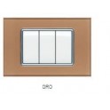 PLACCA VETRO GEM 6004BL-4 4P ORO