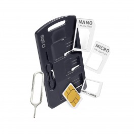 Kit di adattatori per sim per cellulari e smartphone, include adattatore Nano/Micro-sim Micro/normal-sim Nano/normal-sim
