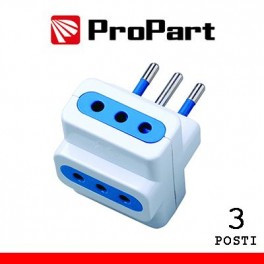Adattatore triplo 3pos 10A spina10A polg Adattatore triplo 3pos 10A spina10A polybag