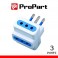 Adattatore triplo 3pos 10A spina10A polg Adattatore triplo 3pos 10A spina10A polybag