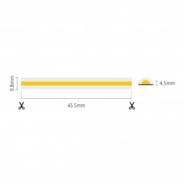 STRISCIA LED COB IP65 MILKY 5m 3000K 230V 15W/m 1500lm/m