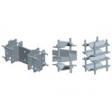 GIUNTO CROCE 35/70 Giunto a croce profi lo a U 35x17x5 Z.F. capp.35x4 pali 25-40 V.8x60 + capp.50x5 pali 30-60 V.10x100
