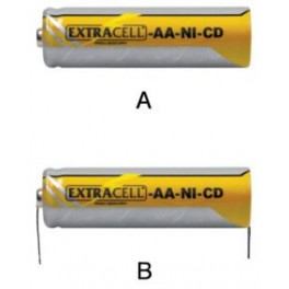 BATTERIA STILO AA 900  NI-CD CON TERMIN RICARICABILI 1,2V 900MA CON TERMINALI A SALDARE
