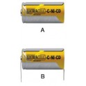 BATTERIA NI-CD 1/2TORCIA 1,2V 2500mA C T CON TERMINALI
