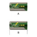 BATTERIA NI-MH 1/2TORCIA 1,2V 4000mA C.T CON TERMINALI