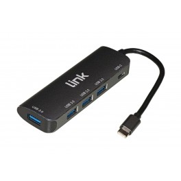 HUB USB-C ® CON 4 PORTE USB E PORTA USBI HUB USB-C ® CON 4 PORTE USB E PORTA USB-C FEMMINA PD PER RICARICA DISPOSITIVI