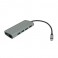 MINI DOCKING STATION HUB USB C CONVERT.USB-C 3.1 RJ45 HDMI+3XA+PD
