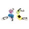 Mini torcia dinamo e solare 2 led Mini torcia 2 leds. Doppia modalità di ricarica: dinamo e solare. Dotata di moschettone e anel