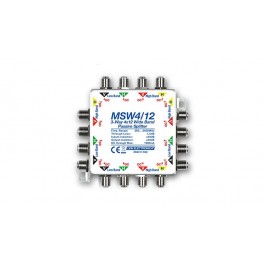 Divisore Wide Band passivo 4 in 12 out Perdita -3,5 dB (distribuzione su 2 colonne)
