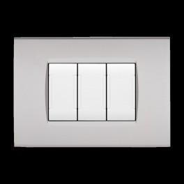 PLACCA TECNOPOL. ART 8004-04 4P GRIGIO CHIARO