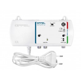 Centralino larga banda per FP30/40 V+U interno 1 ingresso 30 o 40 dB  2 reg.  uscita 125 dBµV, elevata potenza di uscita