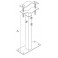 ZANCA TELESC.EMILIA C/PIASTRA REGOLABILE DA 60 A 105cm