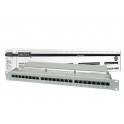 PANNELLO PATCH 19" SCHERMATO 24 PORTE 8 POLI RJ45 PER RETI CATEGORIA 5E - 1 UNITA'