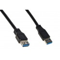 CAVO PROLUNGA USB 3.0 0,5MT CAVO PROLUNGA USB 3.0 CONNETTORI A MASCHIO/FEMMINA IN RAME MT 0,5