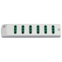 VIMAR PRESA MULTIPLA 6 POSIZIONI BIANCA NO CAVO VIW 00406.NC.B	PRESA MULT. 6P17/11 BIANCO POTENZA MAX 3680W