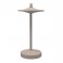 LAMPADA DA TAVOLO ALLUMINIO SAKE' SABBIA SAKÈ - LAMPADA DA TAVOLO IN ALLUMINIO A BATTERIA 1W SABBIA