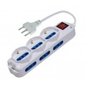 MULTIPRESA 3PR.SCHUKO BIPASSO +6PR.BIVAW MULTIPRESA 3PR.SCHUKO BIPASSO +6PR.BIVALENTI CON INTERRUTTORE E CAVO 1,5m, 3500W	