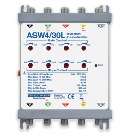 Amplificatore di linea WIDE BAND 4 vie Guad. 30dB