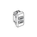 DOPPIA PRESA USB 2A JOY 521B BIANCO