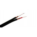 PIATTINA SCHERMATA  2X0,25 TASKER CAVO C121 2x0,25 NERO - BOB. MT. 100  PREZZO AL METRO    