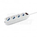 MULTIPRESA BI 4BP10/16A-SP.10A90-INTPRO Multipresa con 4 prese universali e spina 10A - con interruttore e protezione sovraccari