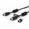 CAVO SPINA PRESA TV 2METRI CON ADATTAT. Cavo da spina TV Coax Ø9,5mm a presa TV Coax Ø9,5mm - Completamente schermato - Con adat