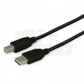 CAVO SPINA  USB A SPINA  USB B 1,8M NERO Cavo USB 2.0 da USB tipo-A maschio a USB tipo-B maschio - 0,48 Gbps - 1,8m - Nero