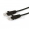 Cavo di rete Patch 1M Rame Cat. 5e Nero Cavo di rete Patch in Rame Cat. 5e Nero U/UTP 1m
