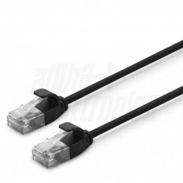 Cavo rete Patch Slim  Rame Cat.6 1m SLIM Cavo di rete Patch Slim in Rame Cat. 6 NERO U/UTP LSZH 1m