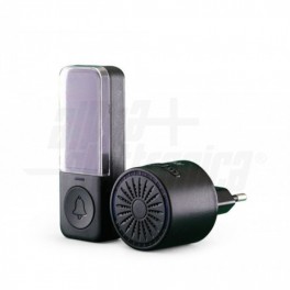 Kit campanello wireless NERO CINETICO Kit campanello wireless NERO con pulsante cinetico fino a 180m