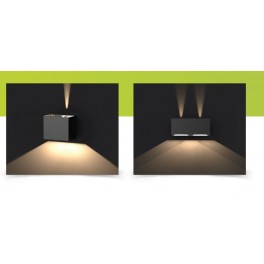 APPLIQUE LED DA PARETE ESTERNO ANGOLO DI EMISSIONE VARIABILE DA 15° A 120° 18W, 1250LM 97,7X242X100MM