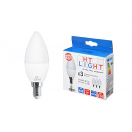Conf. 3pz Lamp.Oliva LED 230V 5W E14 4000K 400075: HT3705
