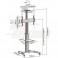 Carrello telescopico porta TV , 37"-70" Carrello telescopico porta TV , 37"-70" - con mensola