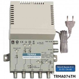 AMPLIFICATORE 1X UHF 30/40dB 5G 21-32/34 FILTRO LTE 5G INTEGRATO Amplificatore multibanda da interno, serie pressofusione, ALTA