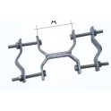 Giunto per pali da   25/60 per pali da ø 25 a ø 60 mm viti M8x70 mm