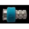 CONNETTORE  F AD AVVITARE RAPIDO 5MM CON GUAINA BLU PUSH & LOCK        confezione da 50 pz