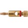 SPINA BANANA ROSSA  Ø 4 mm CON MORSETTO SPINE A BANANA Ø 4 mm CON MORSETTO SERRAFILO