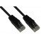 CAVO RETE CAT.6 UTP 0,5MT NERO SLIM CAVO RETE CATEGORIA 6 NON SCHERMATO UTP COLORE NERO HALOGENFREE