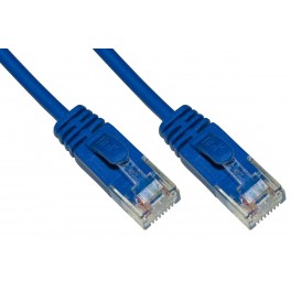 CAVO RETE CAT.6 UTP 0,5MT BLU CAVO RETE CATEGORIA 6 NON SCHERMATO UTP COLORE BLU HALOGENFREE
