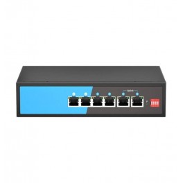 SWITCH POE 60W GIGABIT 4 PORTE+2 10/100/1000 4 PORTE POE + E 2 PORTE UPLINK CON FUNZIONE AI POE,QOS,EXTEND,VLAN