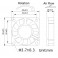 VENTOLA 40X40X10 12 VOLT CONNETTORE 3 FI