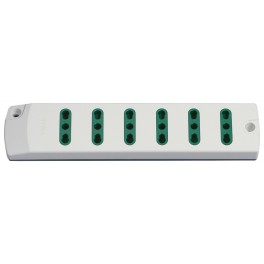 VIMAR PRESA MULTIPLA 6 POSIZIONI BIANCA NO CAVO VIW 00406.NC.B	PRESA MULT. 6P17/11 BIANCO POTENZA MAX 3680W