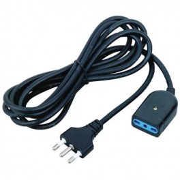 PROLUNGA SP.16A+T PRESA 10/16A+T NERA 5 Prolunga spina 16a+t - presa 10/16a+t NERA