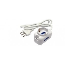MINI MULTIPRESA 3 POSIZIONI CON CAVO MULTIPRESA COMPATTA 3 POSTI 10-16A-SCHUKO